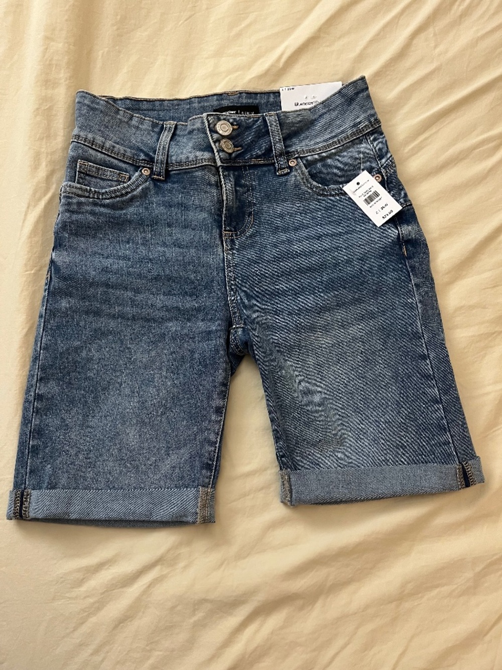 Bluenotes - High-rise bermuda jean shorts